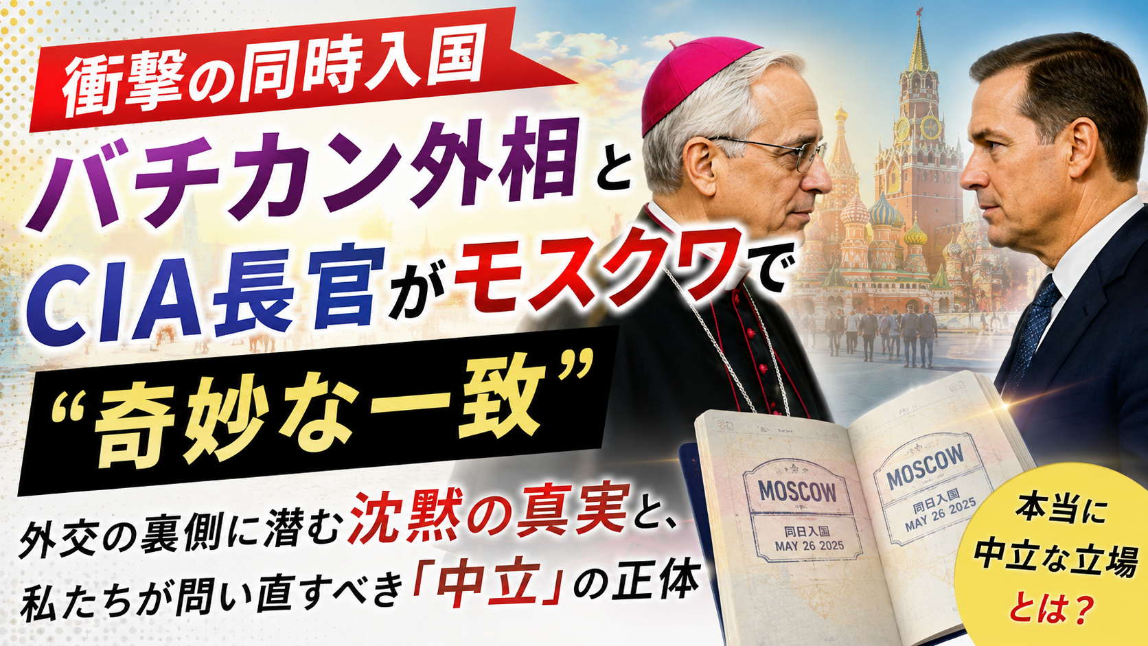 【衝撃】バチカン外相とCIA長官が同じ日にモスクワ入り――「偶然」で片付けていいのか？