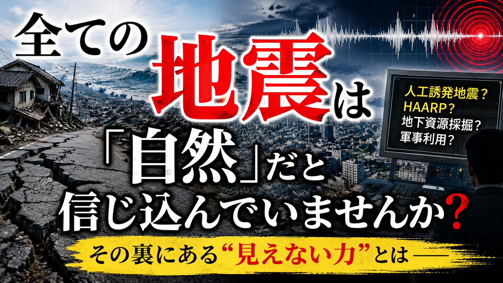 気象庁が「自然地震ではない可能性がある」と認めた日──あなたは全ての地震を自然だと信じ込んでいませんか? 気象庁が「自然地震ではない可能性がある」と認めた日──あなたは全ての地震を自然だと信じ込んでいませんか?