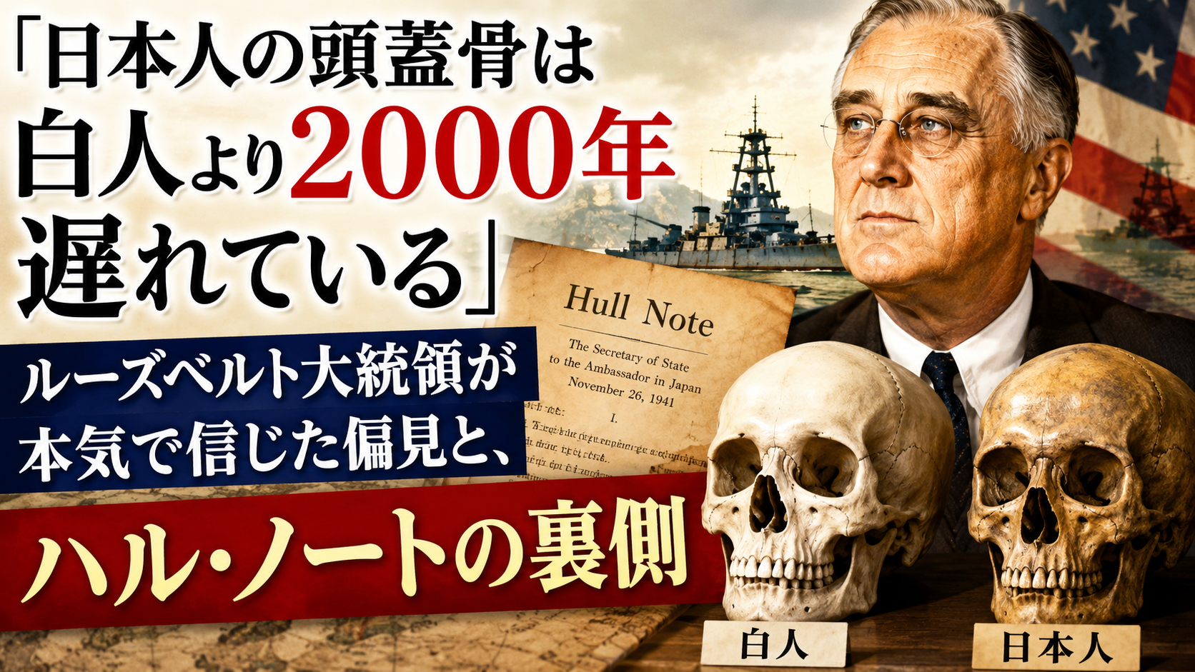 「日本人の頭蓋骨は2000年遅れている」——ルーズベルトが本気で口にした言葉の裏側