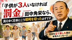 「子供が3人いなければ罰金」―田中角栄なら、消えゆく日本にこう啖呵を切ったはずです