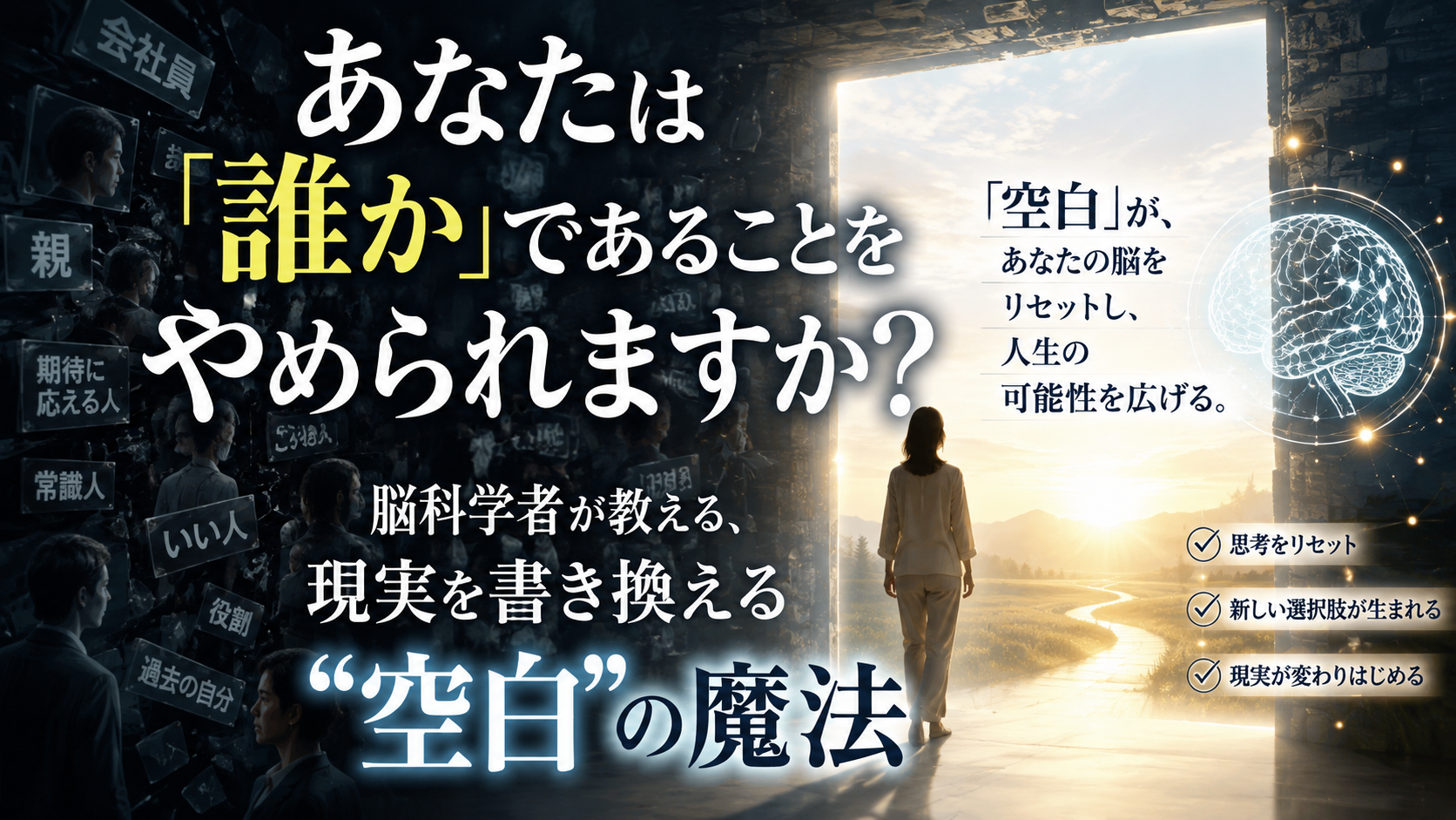 あなたは「誰か」であることをやめられますか？——脳科学者が教える、現実を書き換える"空白"の魔法